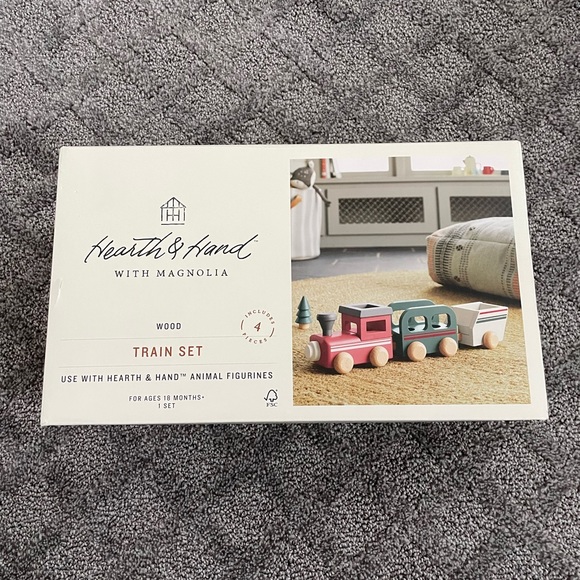 Hearth & Hand Toys Nwt Hearth Hand With Magnolia Wood Train Set